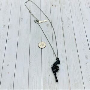 Girl Props Black Gun Necklace